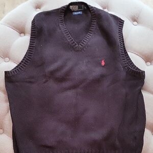 Ralph Lauren Black V-Neck Sweater Vest